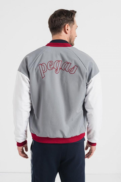 Xhaketë bomber PEGAS, masë L, gri me maroon