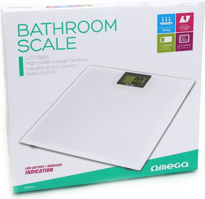 Peshore personale Omega 43693, 180kg, ekran LCD, e kuqe
