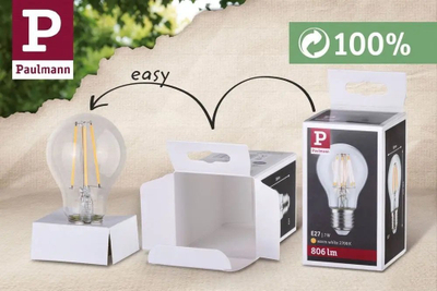 Llambë LED Paulmann E14 4.8W, 2700K, xham satinë