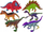 Set figurina dinosaurosh, 6 copë, shumëngjyrëshe
