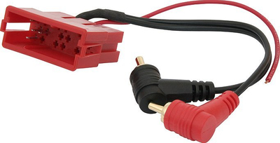 Adapter audio Mini ISO 2xRCA, për Audi VW Skoda, i kuq