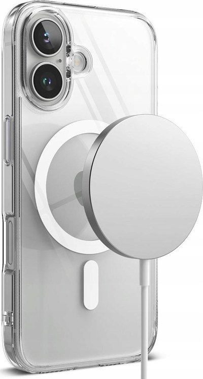 Klloçkë telefoni Ringke Fusion Magnetic, MagSafe, për iPhone 16, transparente