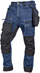 Pantallona pune DENIM, përforcime Cordura, xhepa holster të shkëputshëm, navy blue, XXXL