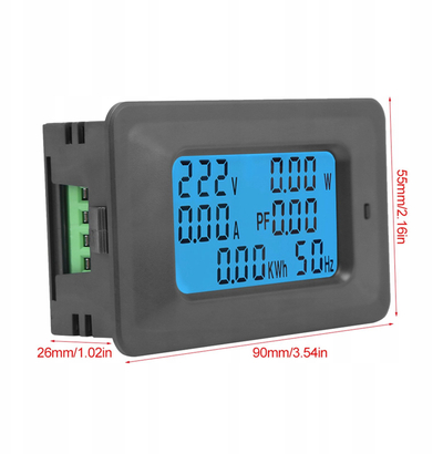 Matës energjie AC P06S 100, 100A, me ekran LCD