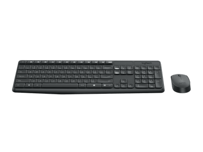 Set tastierë dhe maus Logitech MK235, wireless, i zi