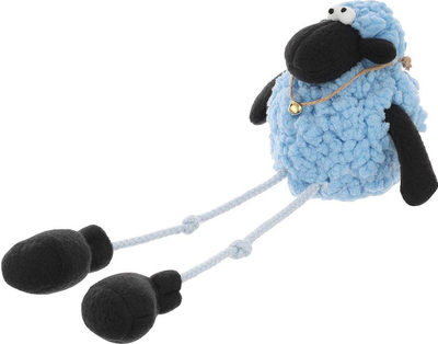 Figurinë zbukurimi Saska Gift and Decor, qengj i ulur, set 10cm dhe 25cm, pranverë Pashkë, e zezë blu