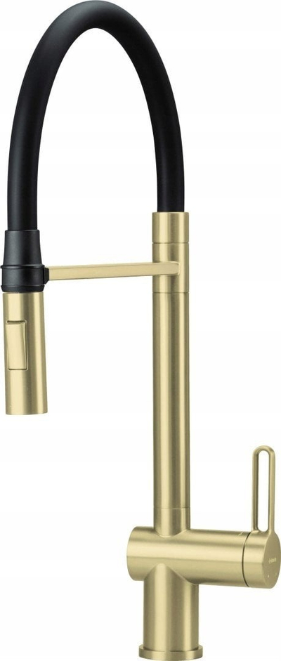 Rubinet kuzhine Deante Magnetic BRM_R72M, çelik inox, i artë me të zi