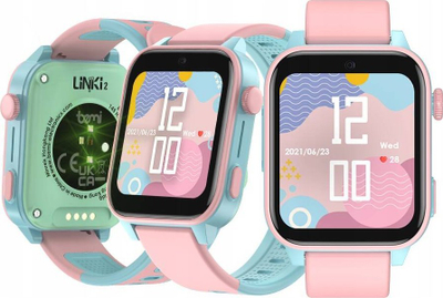 Smartwatch për fëmijë Bemi Linki 2, 4G LTE, GPS, rozë