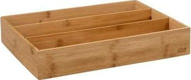 Tabaka organizuese për takëme 5 Five Simply Smart, 3 ndarje, bambu, ngjyrë natyrale