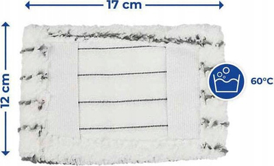 Mbulesa zëvendësuese për mop Wenko, mikrofibër, set me 2 copë, e bardhë
