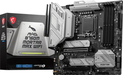 Матична плоча MSI MAG B760M Mortar Max WiFi, LGA 1700, DDR4, PCIe 5.0