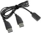 Kabllo Gembird 2x USB A - USB A (CCPUSB22AMAF3), 0.9m, e zezë
