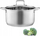 Tigan me kapak Ambition Hugo, 24 cm, 4.5L, çelik inox AISI 304, ngjyrë argjendi
