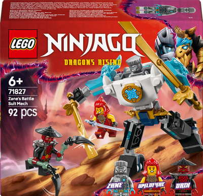 Set LEGO NINJAGO, roboti luftarak i Zane, lodër me tulla për kalamaj, me ngjyra nga të gjitha