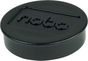 Magnete për tabela Nobo, 38 mm, mbajnë 2.5 kg, të zeza