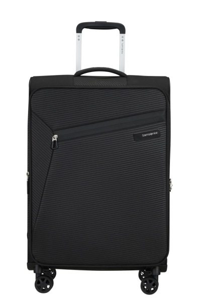 Valixhe Soft Me 4 Rrota Samsonite Litebeam 66/24 Ngjyrë E Zezë