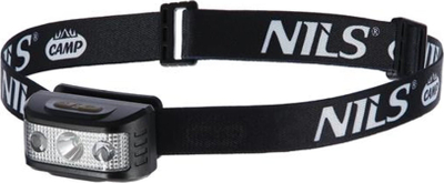 Fener koke NILS Camp NC0006, 2 LED, sensor lëvizjeje, i zi