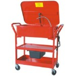 Lavastacion pune me rrota 75L, pompë 20 L/min, metalik, i kuq