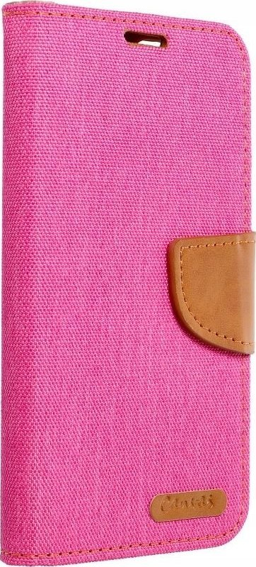 Këllëf libri Canva për Samsung Galaxy A55 5G, me magnet, me xhepa kartash, rozë