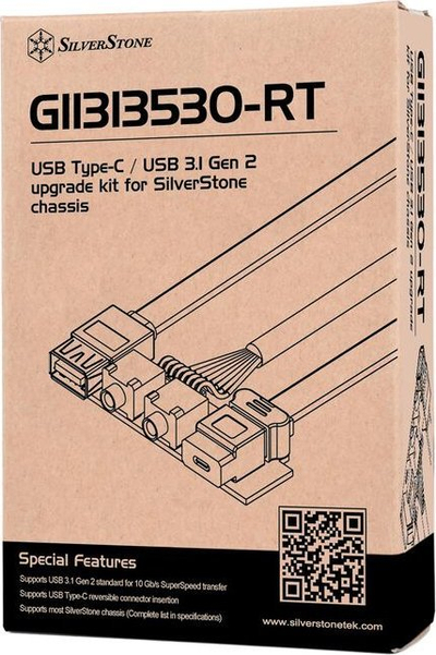 Kit përditësimi USB SilverStone SST-G11313530-RT, USB Type C, USB 3.1 Gen 2, i zi