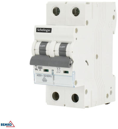 Ndërprerës mbrojtës Schelinger 6KA 3P B 6A, 400V, i bardhë