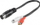 Adapter audio Wentronic AVK 102-020, 5-pin DIN në 2x RCA, 0.2m, i zi