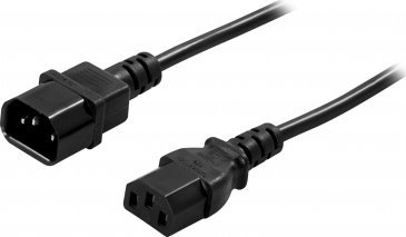 Kabllo rryme Bluewalker PowerWalker 91010013, IEC C13 me IEC C14, e zezë
