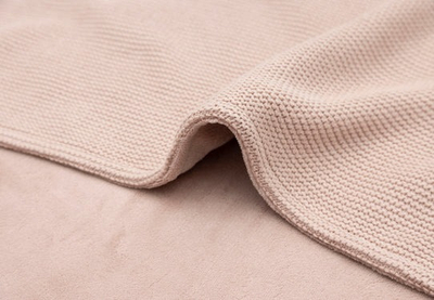 PLAF PER BEBE100x150cm Basic Knit Wild Rose/Fleece