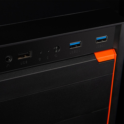 Kasa kompjuteri Logic Concept J23, MIDI ATX, USB 3.0, e zezë