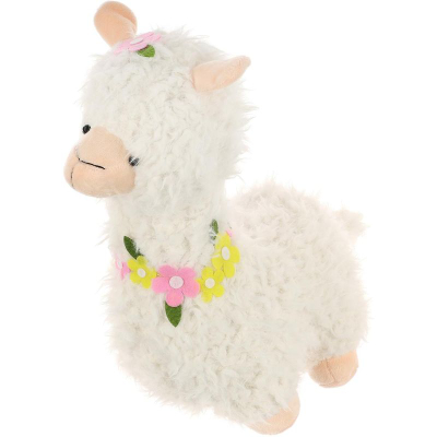 Декоративна фигура Saska Garden Гном Лама, 36 cm, пролет Велигден, бела
