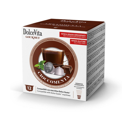 Dolce Vita Cioccomenta, përzierje kompatibile me Nescafè® Dolce Gusto® (12 kapsula)