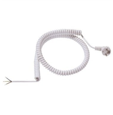Kabllo spirale Bachmann H05VV-F, 3G1.5mm², 4m, e bardhë