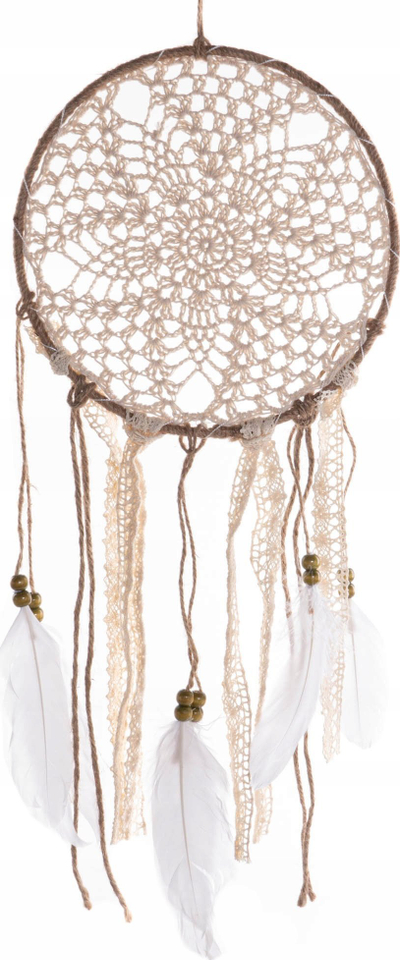 Kapëse ëndrrash Home Styling Collection Dreamcatcher, Ø20cm, 70cm, bezhë