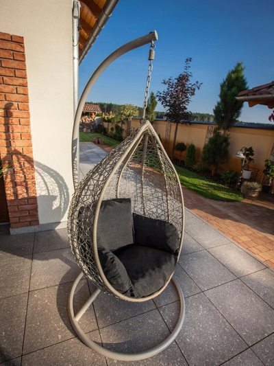 Jastëk kopshti Hobbygarden Pillow Barry, për lëkundse cocoon, material Ekolen, i zi
