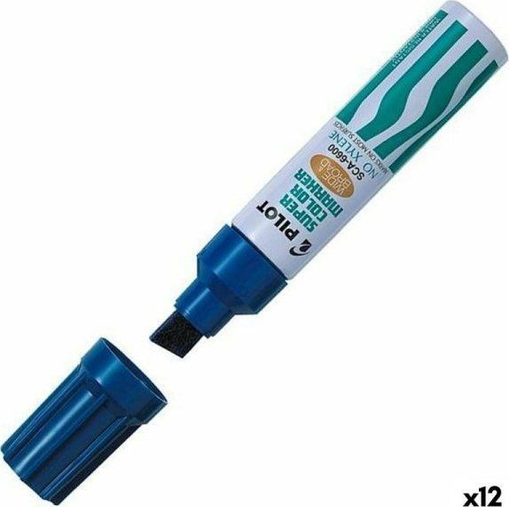 Markera permanent Pilot SCA-6600 Super Color, bojë blu, set 12 copë