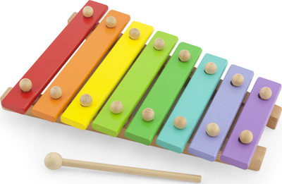 Ksilofon druri Viga Colorful Xylophone, 8 nota, shumëngjyrësh