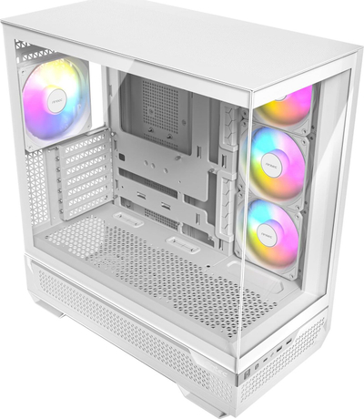 Kullë PC Antec C7 ARGB Mid Tower, xham i temperuar, 4 ventilatorë ARGB, e bardhë