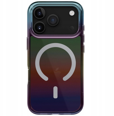 Mbulesë telefoni Uniq Iridescia për iPhone 17 Pro, Magclick Charging, Midnight Quartz