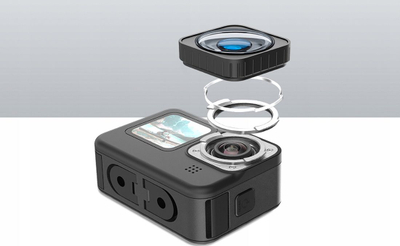 Objektiv Telesin Max Lens Mod për GoPro Hero 9, 10, 11, kënd i gjerë 155°, i papërshkueshëm nga uji, ngjyrë e zezë