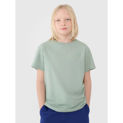 Bluzë çunash 4F 4FJWSS25TTSHM2324, oversize, pambuk, jeshile