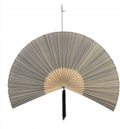 Декор за ѕид Bloomingville вентилатор од бамбус, бамбус, 72x145cm, црн