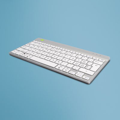 Tastierë R-Go Compact Break, kompakte, ergonomike, e bardhë