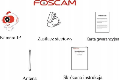 Kamerë sigurie IP Foscam FI9902P-B, Full HD 1080p, Wi-Fi, e zezë