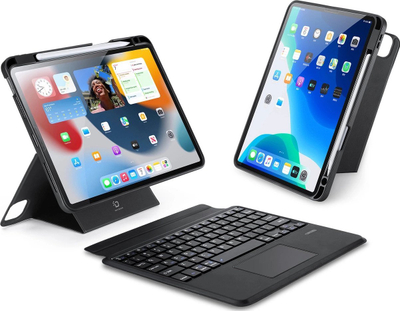 Këllëf me tastierë Dux Ducis DK për iPad 4 5 iPad Pro, Bluetooth, me stand, i zi