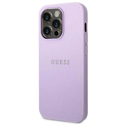 Kapak telefoni Guess GUHCP14XPSASBPU, për iPhone 14 Pro Max 6.7", Saffiano, lejla