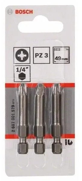 Set bita Bosch 2607001579 PZ3 Extra Hard, 49mm, 5 copë