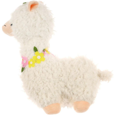 Декоративна фигура Saska Garden Гном Лама, 36 cm, пролет Велигден, бела