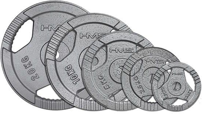 Disk peshe gize HMS THM10 10 kg, vrimë 31 mm, gri hammertone