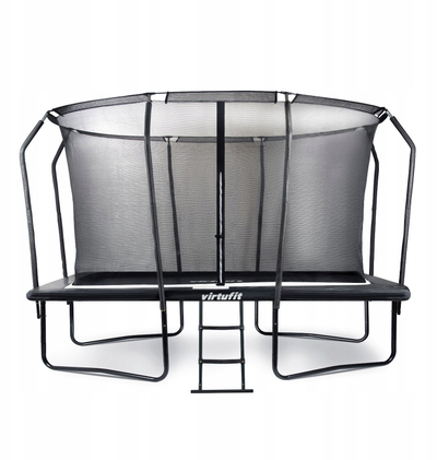 Trampolinë kopshti VirtuFit Premium, me rrjet sigurie, 244 x 366 cm, e zezë