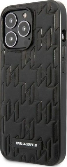 Futrollë telefoni Karl Lagerfeld Monogram Plaque për iPhone 13 Pro Max 6.7", hardcase, e zezë